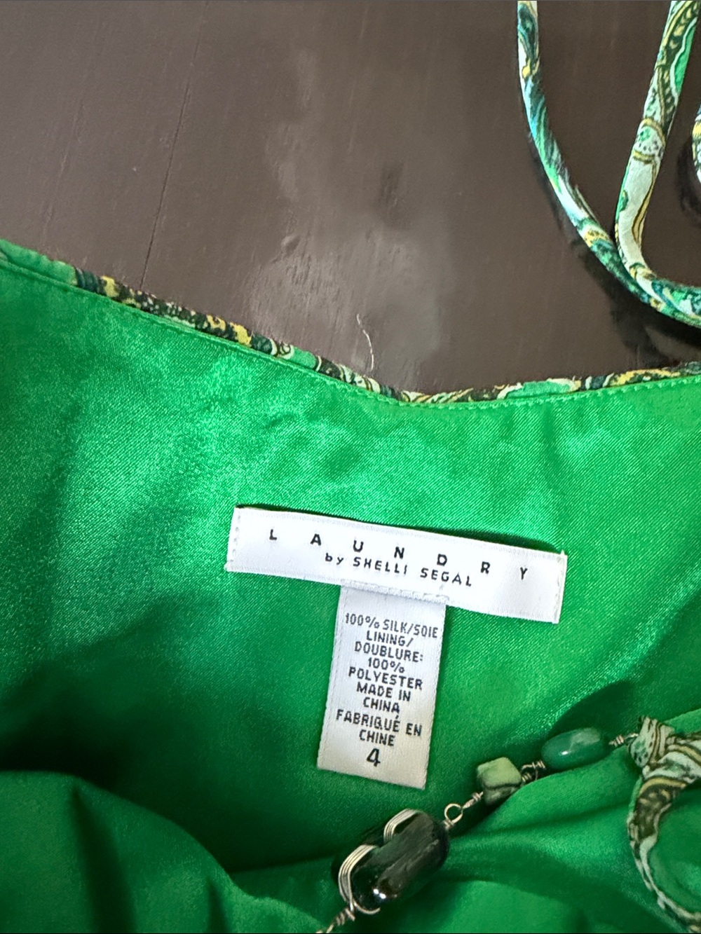 Laundry By Shelli Segal Green Paisley Halter Midi Dress - Picture 3 of 5